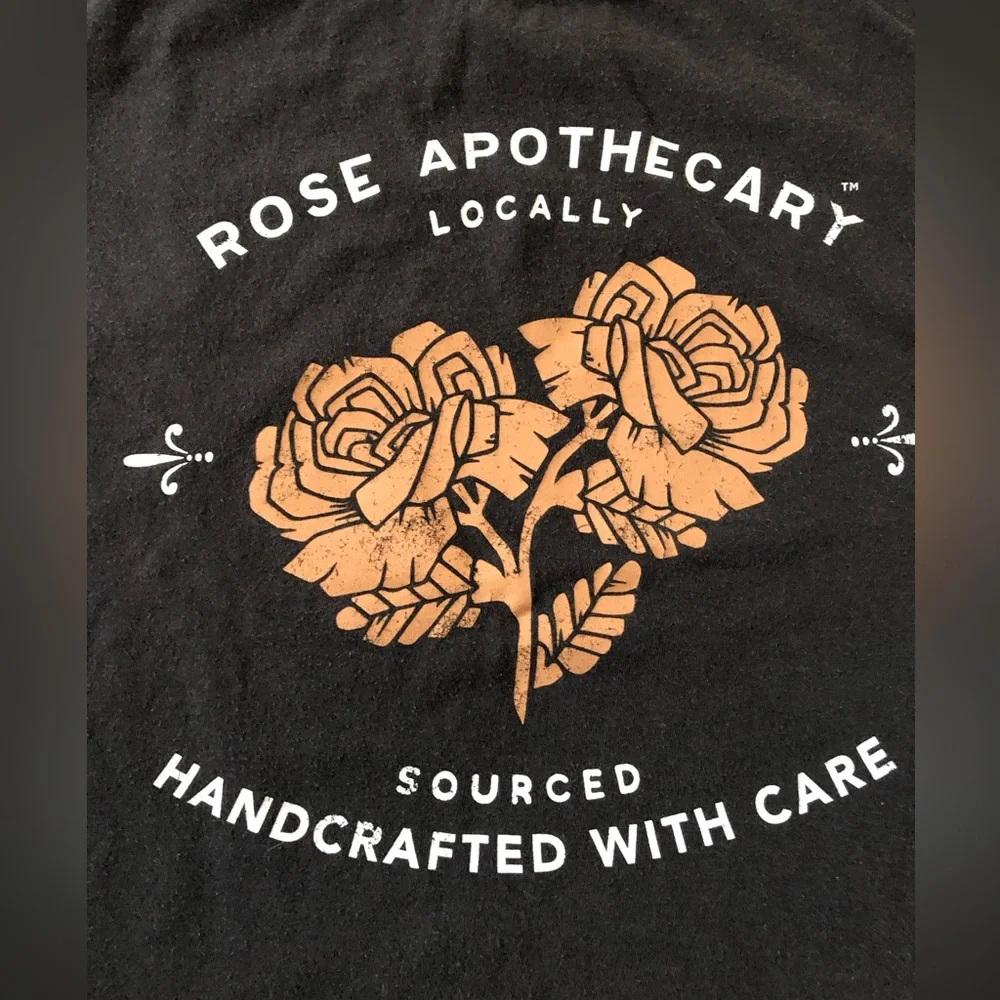 Schitt’s Creek Women’s M Dark Gray “Rose Apothecary” Store Logo Graphic T-Shirt - Picture 3 of 9